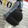 thumbnail image 2 of Student Solid Color Canvas Backpack Bag Fashion Travel College Style Backpack, 2 of 5
