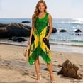 thumbnail image 3 of HELLHERO Jamaica Flag Theme Summer Sleeveless Dress for Cocktail Party Art Shows, Side Pockets Deform Resistant Sleeveless Sundress, 3 of 8