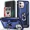 Blue, variant on Starshop Moto G Stylus 2025 Phone Case Cover Shockproof Ring Stand Case With Glass Screen Protector - Purple