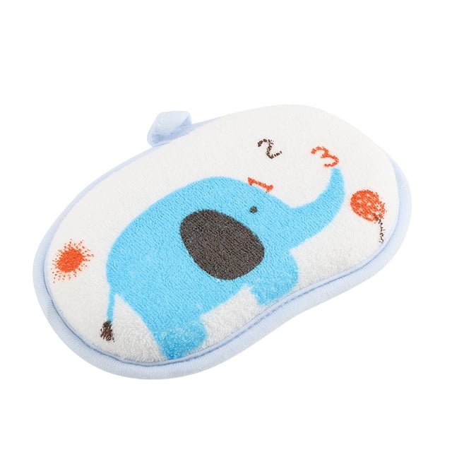 Bath Brush Baby Bath Brush Body Washing Bath Brush Shower Sponge Cute Elephant Pattern Baby Cotton Bath Brush Shower Sponge Washing Rubbing Accessory Blue