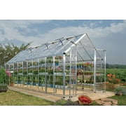 Palram - Canopia Snap & Grow 8' x 20' Polycarbonate/Aluminum Walk-In Greenhouse  Silver - with 4 Roof Vents