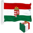 thumbnail image 6 of G128 10 Pack: Hungary Hungarian Coat of Arms Flag | 3x5 Ft | LiteWeave Pro Series Printed 150D Polyester | Country Flag, Vibrant Colors, Brass Grommets, Thicker and More Durable Than 100D 75D Poly, 6 of 6