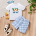thumbnail image 2 of Little Boy Clothing Set Toddler Baby Golf Cart Print Short Sleeve T-Shirt & Striped Shorts 2-Piece Summer Outfit Toddler Boy Summer Clothes, 2 of 9