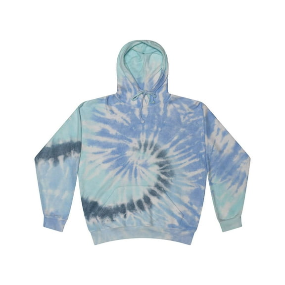 Colortone Tie Dye Cloud Fleece Hoodie for Women and Men, Lagoon, 3X-Large