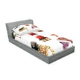 thumbnail image 2 of Ambesonne Nautical Fitted Sheet & Pillow Sham Set, Lighthouse Seagull, Twinxl, Multicolor, 2 of 2