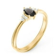 thumbnail image 3 of Birthstone Oval Ring with Shoulder Accents - Smokey Quartz (June), 3 of 5