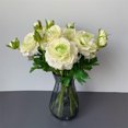 thumbnail image 2 of Yuarrent Ramo de Camelia Artificial de 2 cabezas simulación hogar jardín decoración boda banquete fiesta DIY Decoración Accesorios Flores artificiales verde blanco Yuarrent HA8264-02B, 2 of 6