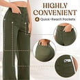 thumbnail image 4 of Flexipants Petite,Flexipants - Women's Casual High Waist Stretch Pants,Multiple Pockets Straight Leg Pants, 4 of 7