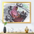 thumbnail image 3 of Designart 'Arabian Lady Driving A Car III' Modern Framed Art Print, 3 of 4