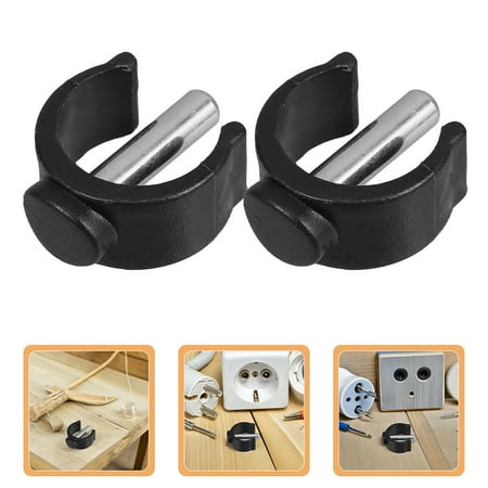 Worgeous Toilet Safety Rails Locking Clips Replacement for Assembly with Durable Plastic and Iron Material Black Color