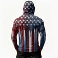 thumbnail image 6 of 4Th of July Mens Hoodies, UV Protection Hoddie Cloth, 250Th Anniversary Long Sleeve Shirts, Patriotic Fishing Swearshirts for Men, Independence Day Party Favor Gifts Blue Size: L, 6 of 6