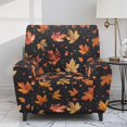 thumbnail image 2 of FKELYI Autumn Leaf Star Print Recliner Slipcover Stretch Fabric Reclining Chair Protector Covers with Pocket for Single Seat Lounge Armchair Anti-Dust Furniture Cover, 2 of 7
