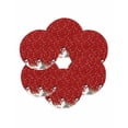 thumbnail image 7 of 13 Inch Round Placemats Set of 6, Red Christmas Non Slip Heat Insulation PP Table Mats, Snowman Snowflake Xmas Tree Ball Elk Washable Place Mats for Kitchen Dining Party Table Decor, 7 of 7