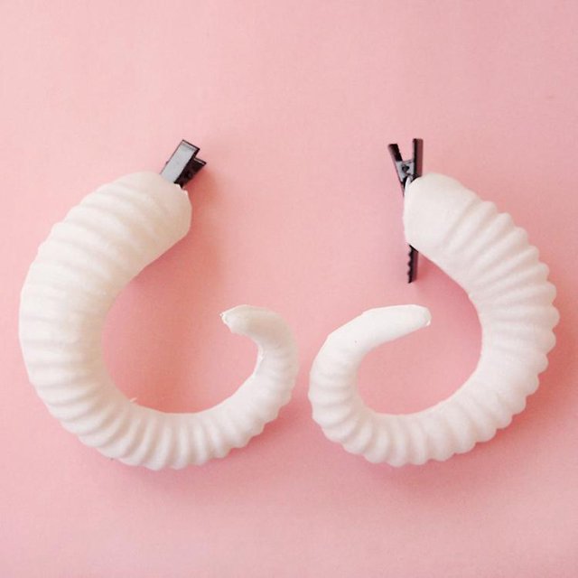 2 pares de pinzas para el pelo de cuerno de diablo, horquillas góticas con cuernos de diablo, cuernos de oveja, pasadores para el pelo, diadema con cuernos, disfraz de Halloween, accesorios para el c