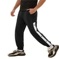 thumbnail image 3 of PENGXIANG Men‘s Loose Sweatpants Side Ripped Basketball Pants High Slit Snap Pockets Casual Sweatpants, 3 of 6