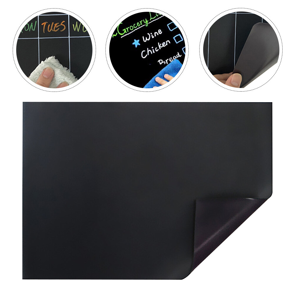 Hemoton 3pcs Reusable Refrigerator Tips Magnetic Sheet Self-Stick Magnetic Blackboard Sticker
