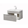 thumbnail image 4 of Cutler Kitchen and Bath Trough 24" Cultured Marble/Wood Bathroom Vanity in Gray, 4 of 6