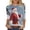 Christmas tops-A200 Multicolor, variant on Christmas Shirt for Women 3/4 Sleeve Santa Funny Graphic T-Shirt Crewneck Vintage Casual Tops Pullover Family Holiday Casual Blouse Gifts 2025 Fall Winter Festival Clothes Fit Party