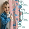 thumbnail image 3 of Blackout Kids Curtains,Pink Cartoon Dinosaurs Eggs Pattern Childrens Insulated Curtains Set Of 2,Bedroom Essentials,Toddler Room Decor 52"x63", 3 of 5