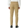 thumbnail image 3 of INSPIRE CHIC Men's Dress Plaid Slim Fit Flat Front Business Pants with Pockets 30 Khaki, 3 of 7