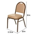 thumbnail image 4 of Hampden Furnishings Celia Collection Vinyl Banquet Chair, French Beige, Pack of 2, 4 of 4