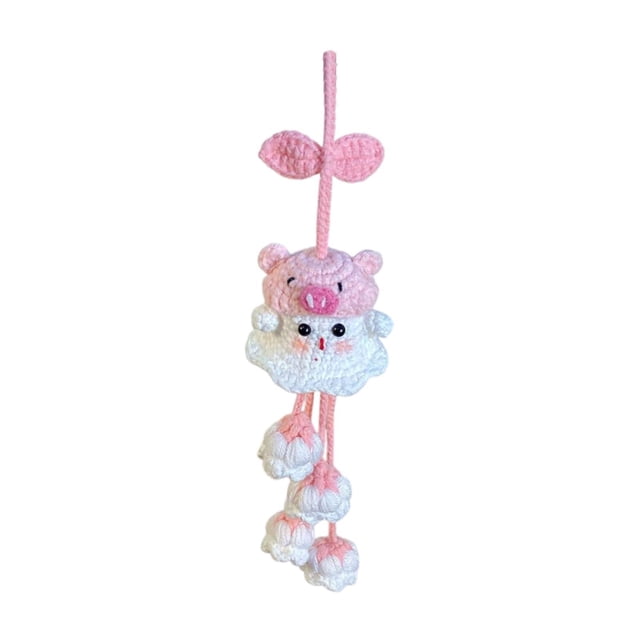 Bolsas colgantes de adornos colgantes accesorios de bolsa de regalo tejido colgante de flores colgante de flores para bolsas decoración del llavero