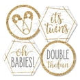 thumbnail image 2 of Big Dot of Happiness It's Twins - Decorations DIY Gold Twins Baby Shower Essentials - Set of 20, 2 of 5