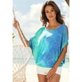 thumbnail image 2 of LASCANA Women's Loose Cold Shoulder Top Sequin Detail, 2 of 5