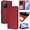 Red, variant on Wallet Case For Samsung Galaxy Note 20 Ultra, RFID Blocking Credit Card Holder,Premium PU Leather Folio Magnetic Closure Flip Kickstand Function with Hand Strap Shockproof Cover Women Men,Black