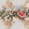 thumbnail image 2 of Exquisite 40-Piece Plastic Party Plates - Coral Peach Gold Rim, 7.5" & 10", 2 of 7