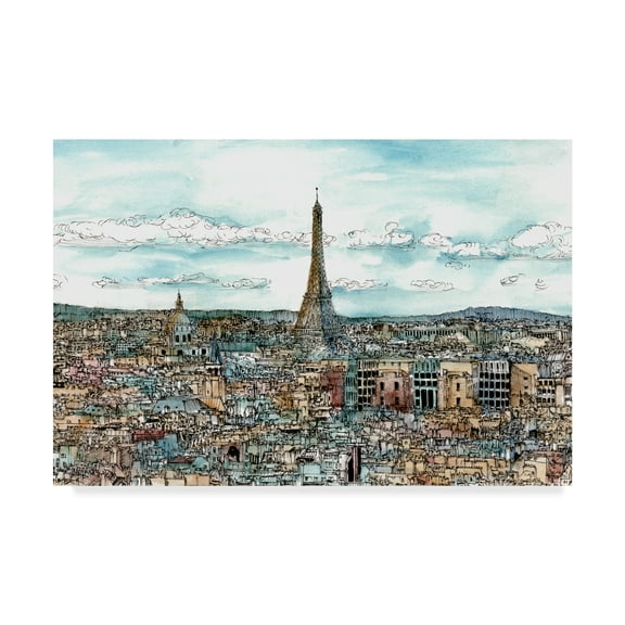 Trademark Fine Art 'European Afternoon II' Canvas Art by Melissa Wang