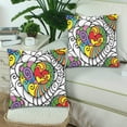 thumbnail image 2 of Fundas de almohada ABPHQTO Estilo Zentangle Impresión A Dos Caras 45x45 cm Juego de 2, 2 of 2