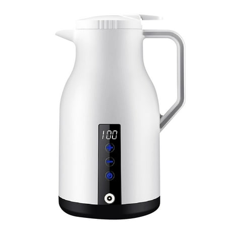 

iSpchen Car Electric Kettle Large Capacity 1000ml Travel Car Cigarette Lighter Truck Kettle Water Heater Bottle for Tea Coffee White