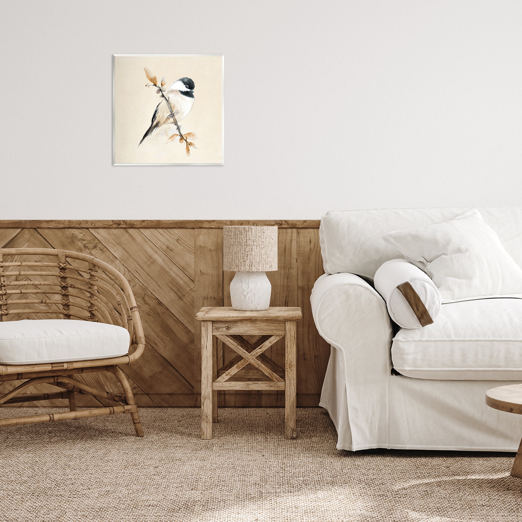 Stupell Industries Muted Watercolor Chickadee Wall Plaque Art, design by Diannart