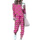 thumbnail image 2 of Conjuntos de pijamas navideños para mujer Tops de manga larga con estampado navideño Pantalones largos con cordón Conjunto de 2 piezas Chándales, 2 of 4