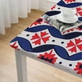 thumbnail image 5 of nygtbtfer Ethnic Aztec Square Fitted Tablecloth, Waterproof Polyester Stain Resistant Table Clothes, Elastic Edge Wipeable Washable Tablecloths Fits Square Table 40*40, 5 of 8