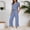 BU1, variant on HAIJIE womens linen set two Piece Easter Sets for Women Summer Spring Lou-nge Sets Travel Vacation Outfits Cap Sleeve Side Slit Wide Leg Pants (Red,S)