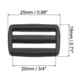 thumbnail image 2 of Unique Bargains Black Tri-Glide Slide Buckles Webbing Strap Fastener (100 Pack), 2 of 5