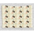 thumbnail image 1 of Animals Tapestry, Cute Composition of Animals with Heart Filled African Map on Dotted Background, Wall Hanging for Bedroom Living Room Dorm Decor, 60W X 40L Inches, Multicolor, by Ambesonne, 1 of 2
