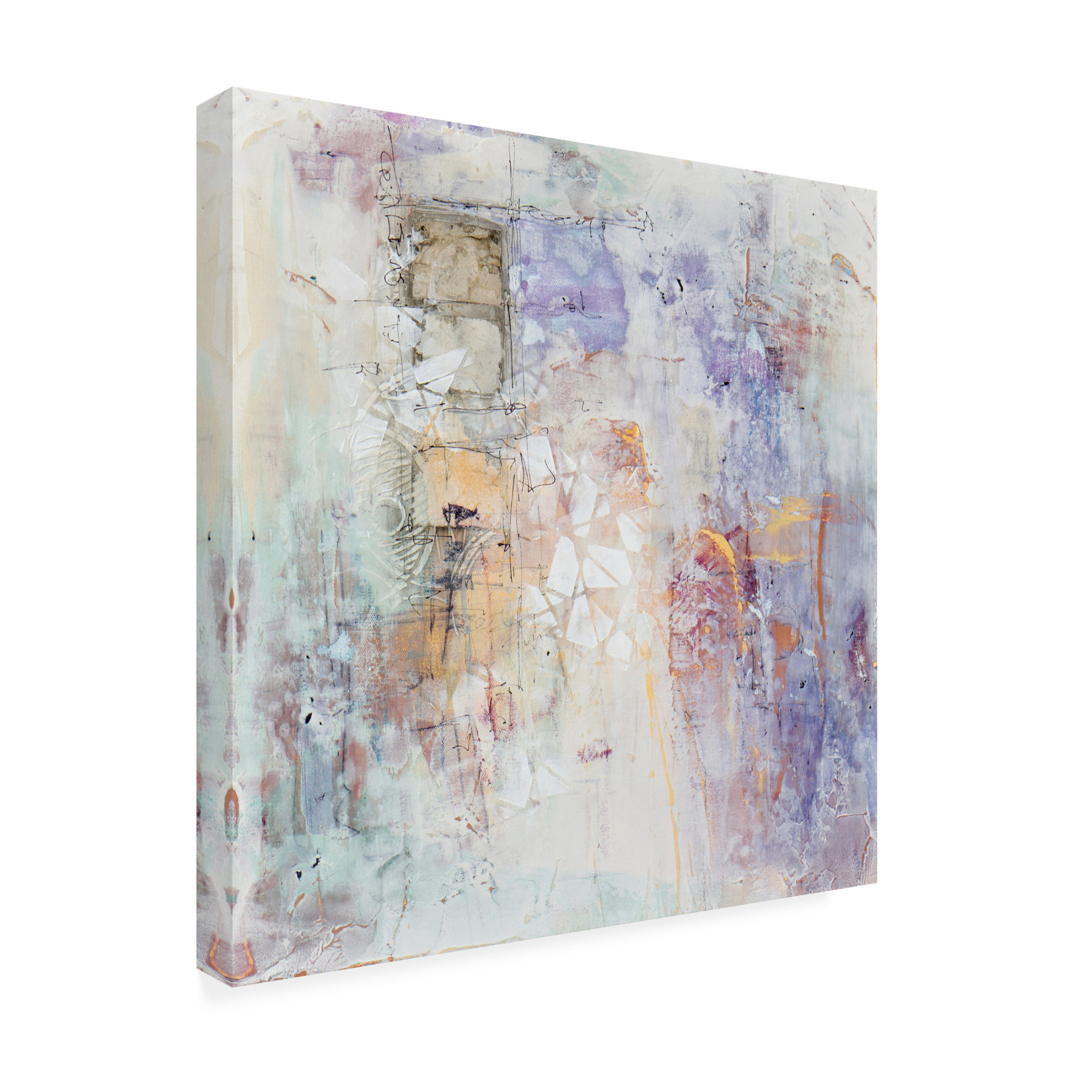Canvas Wall Art - Karen Hale 'Relic of The Past IV' Wall Art for Living Room, Bedroom, or Office Décor by Trademark Fine Art - 18 x 18 Inches