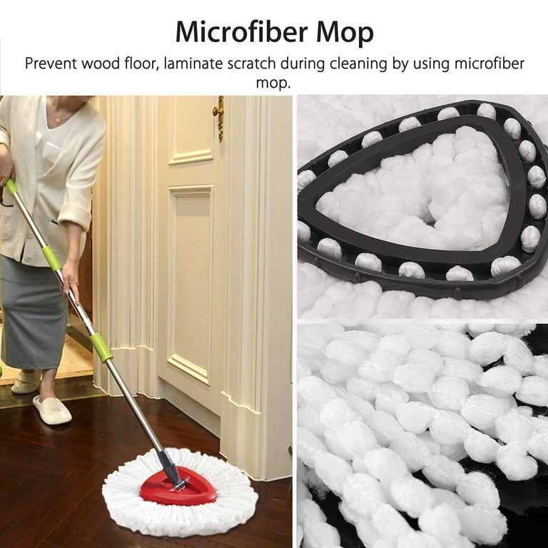 3 Pack Mop Head 2 In 1 Microfiber Mop Head For Vileda Turbo Easy To Wring  And Clean A