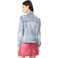 thumbnail image 2 of MinkPink Womens Patched Denim Jacket, Blue, Small, 2 of 5