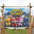 thumbnail image 2 of Super Wings Tapestry Gift Wall Hanging Backdrop for Room Bedroom Girls Or Boys Fans Background Banner Party Birthday Supplies Decor, 2 of 8