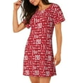 thumbnail image 2 of Naloa Hohoho5 Print Women Nightgowns,Womens Loungewear,Short Sleeve Sleepwear,Comfy Ladies Nightdress, 2 of 6