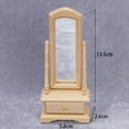 thumbnail image 3 of Miniature Dollhouse Furniture, 1:12 Scale Wooden Dressing Mirror with Drawers Doll House Furniture Toys for Dollhouse Bedroom Living Room Decor, 3 of 7