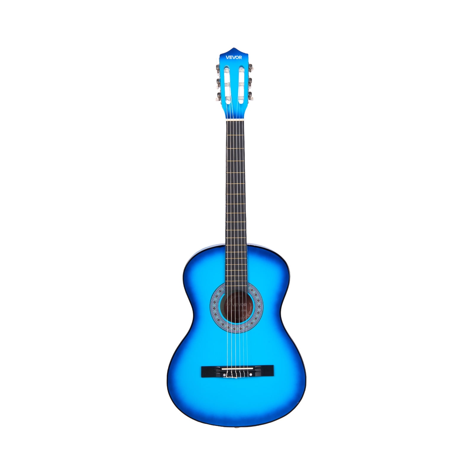 VEVOR 38in Classical Guitar, Wood Guitar Starter Kit for Beginners, with Nylon Strings, Gig Bag, Strap, Tuner, Extra Strings, Picks, Capo, Basswood, for Teenagers Adults Students, Blue