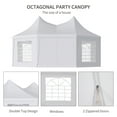 thumbnail image 5 of Outsunny 22' x 16' Party Tent Canopy with 2 Doors, 6 Cathedral Windows, 5 of 10