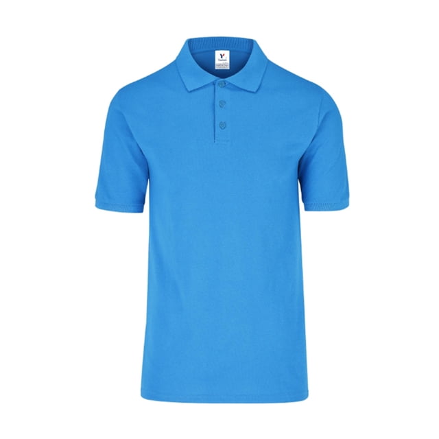 Playera Tipo Polo para Caballero, Color Turquesa, Talla Mediana, 50% Algodón y 50% Poliéster. Yazbek C0550