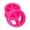 Pink, variant on Pair of UV Glow Silicone Peace Sign Ear Plugs Tunnels Gauges