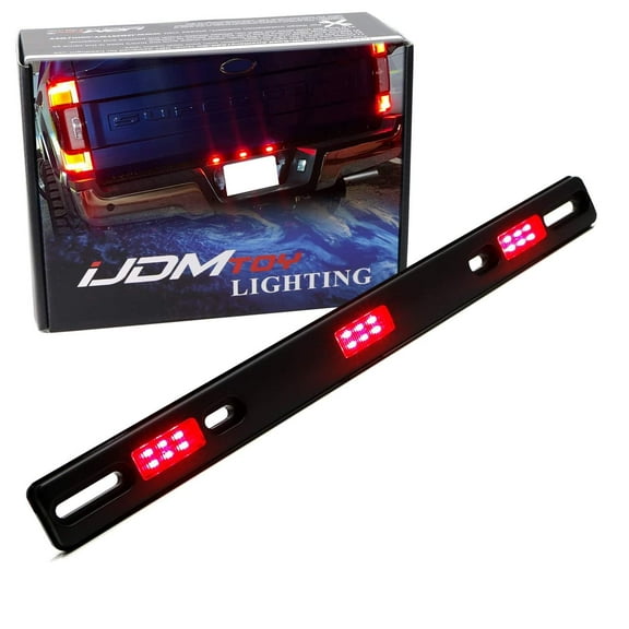 OEM-Spec Red Lens LED Truck Tailgate Rear ID Lamp Lightbar For 2017-up Ford F250 F350 F450, Also Other Trucks